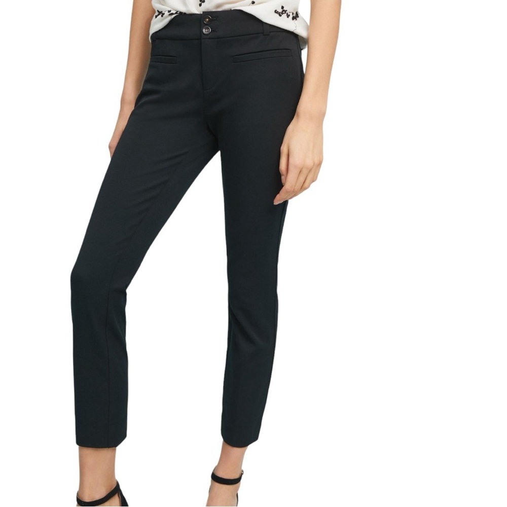 Anthropologie The Essential Slim Black Trousers Size 4